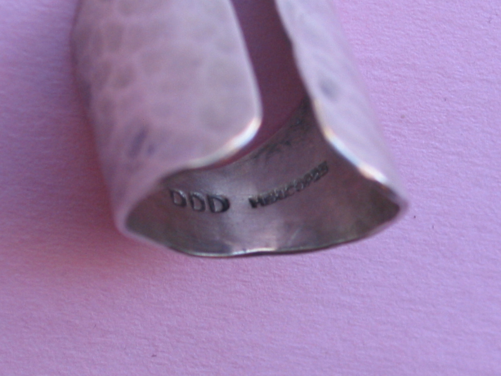 Hand Crafted Artisan Modernist Sterling DOMINIQUE DINOUART Ring ~ Size 8