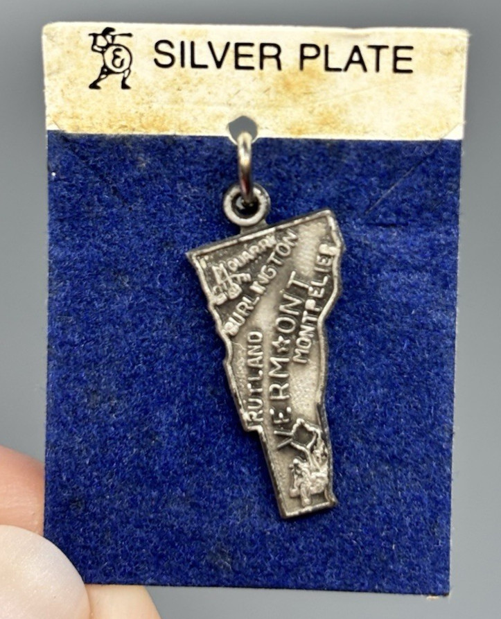 Lot of 3 Silverplate Vintage Charm Vermont State New Old Stock Covered Bridge