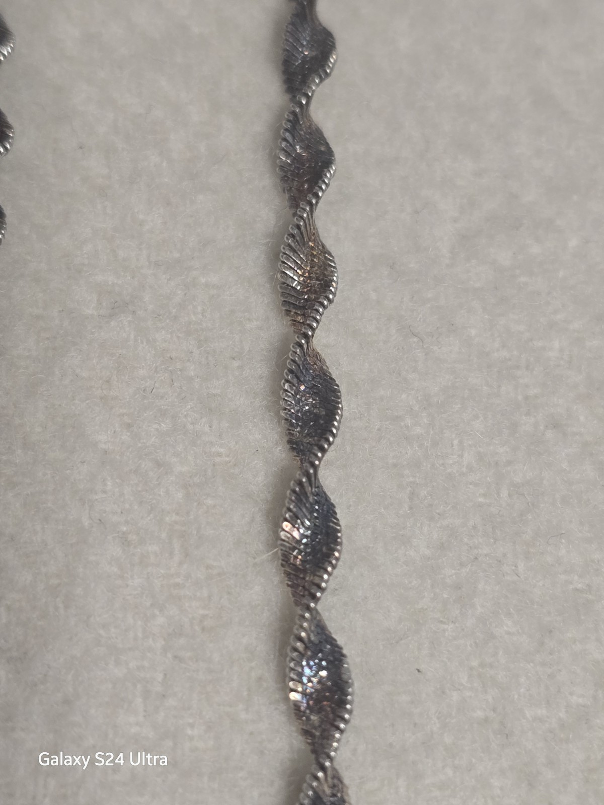 Vintage 925 Sterling Silver Satin Twist 17 Inches