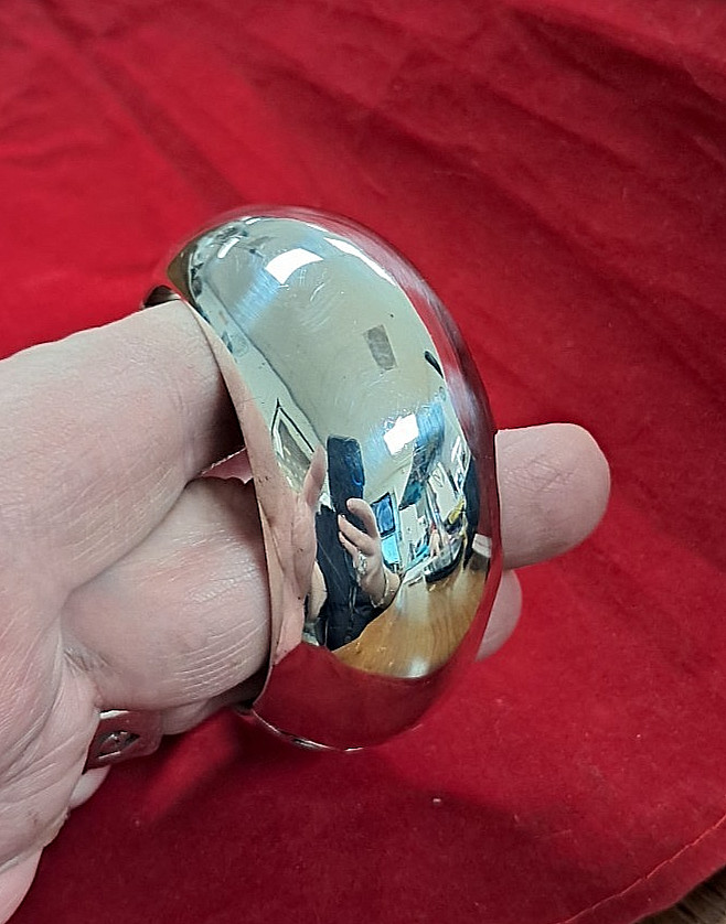 *RARE* LOS BALLESTEROS STERLING HINDGED BANGLE BRACELET 88.78GR