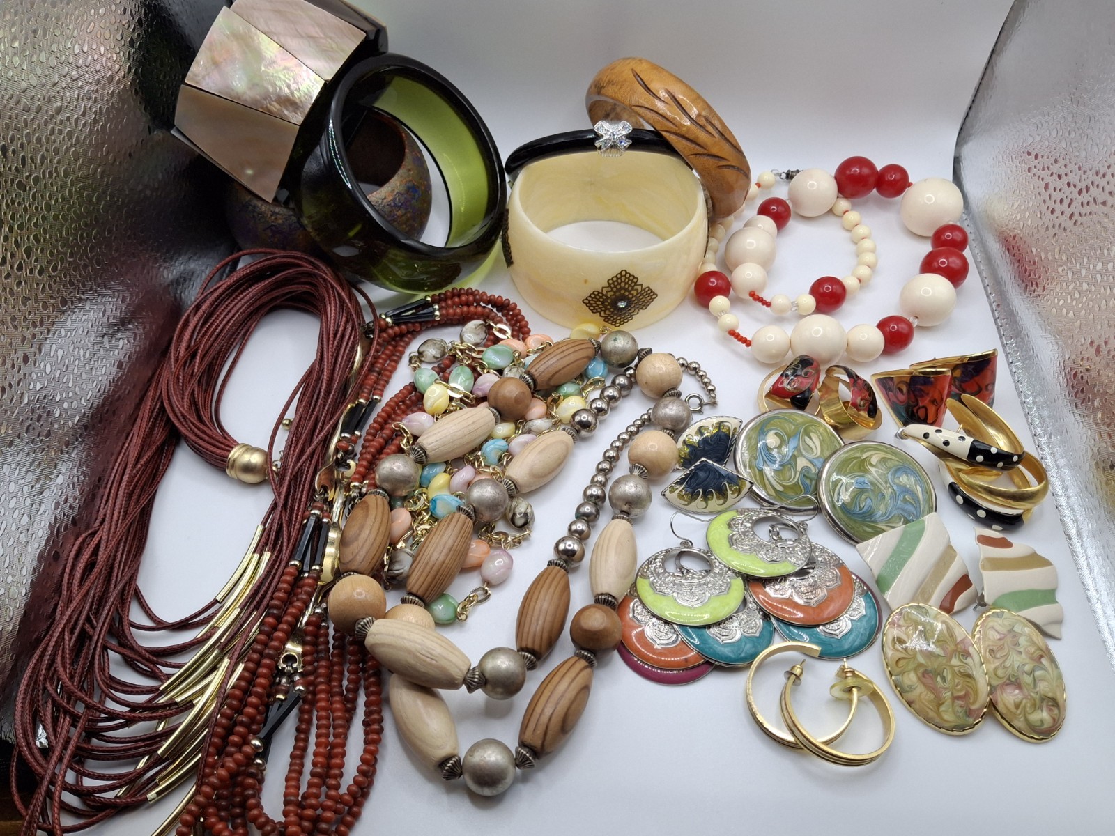 Costume Fashion Funky Retro Multicolor Wearable Mixed Materials Bead Jewelry Lot