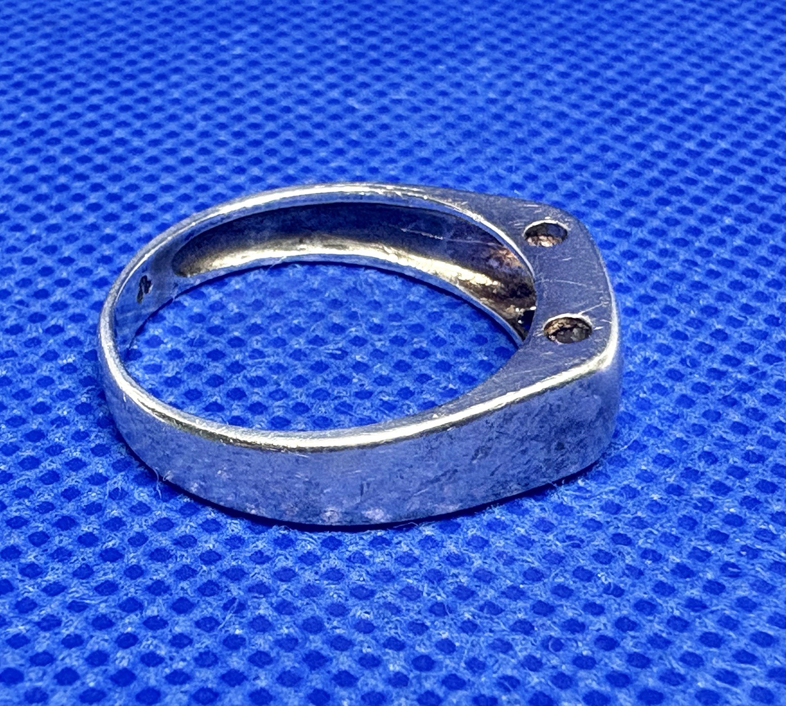 A28 Minimalistic Modernist 925 Silver Ring 3.69g Size 10 Vintage 1960s USA