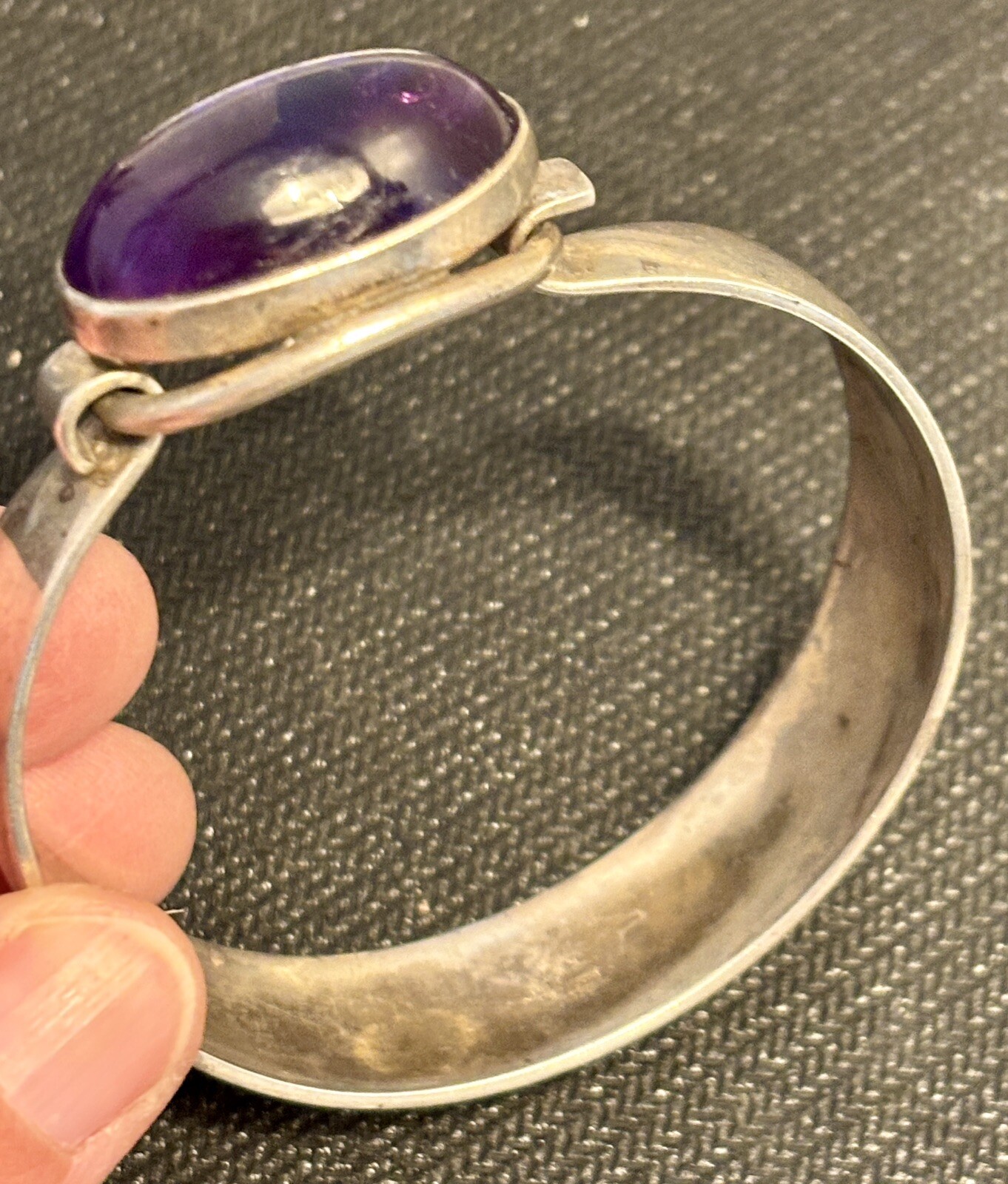 N.E. From Sterling Amethyst Danish Bracelet Vintage