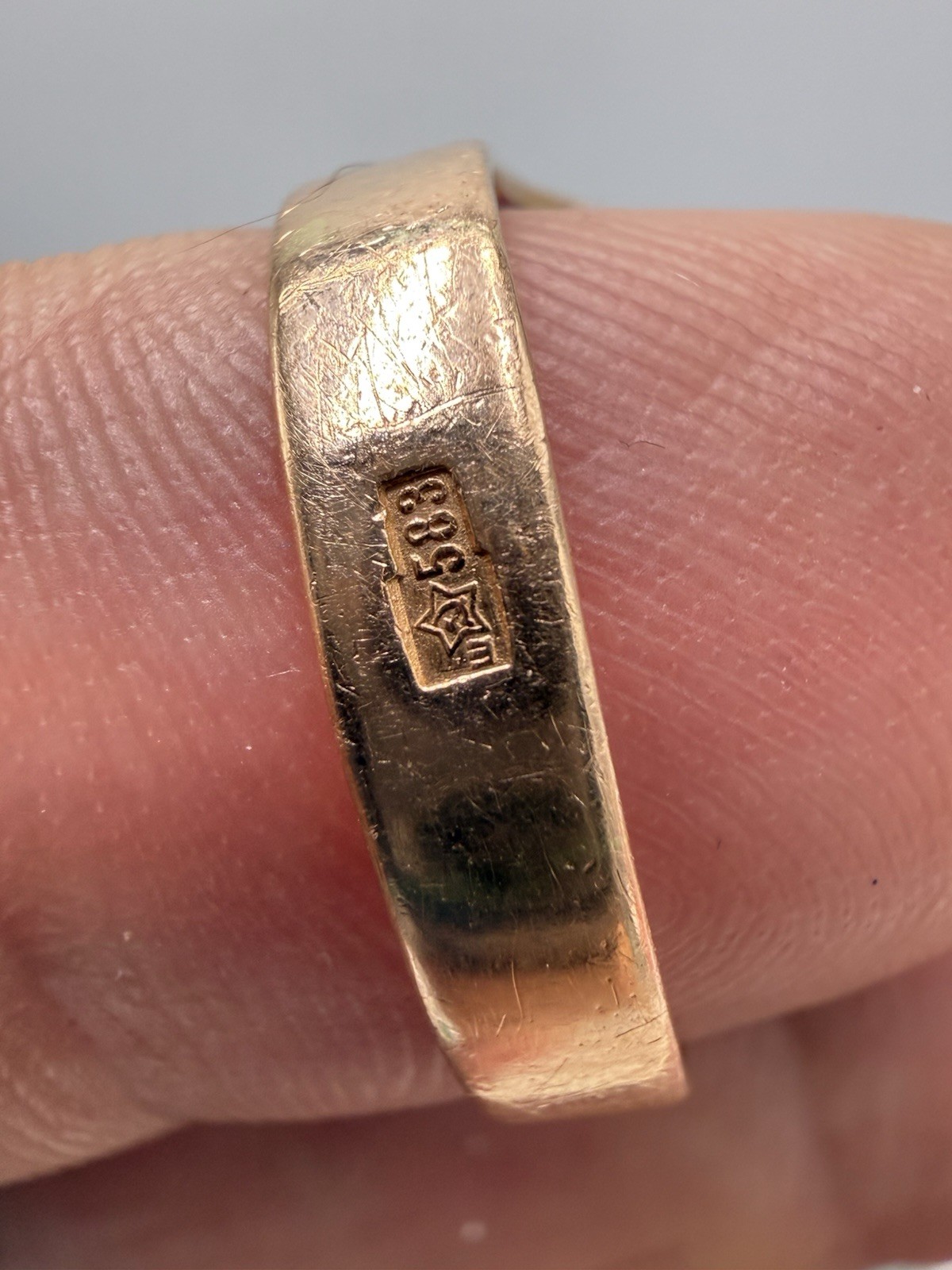 Vintage Soviet Solid Rose Gold Ring 14 K 583 Size 7.75
