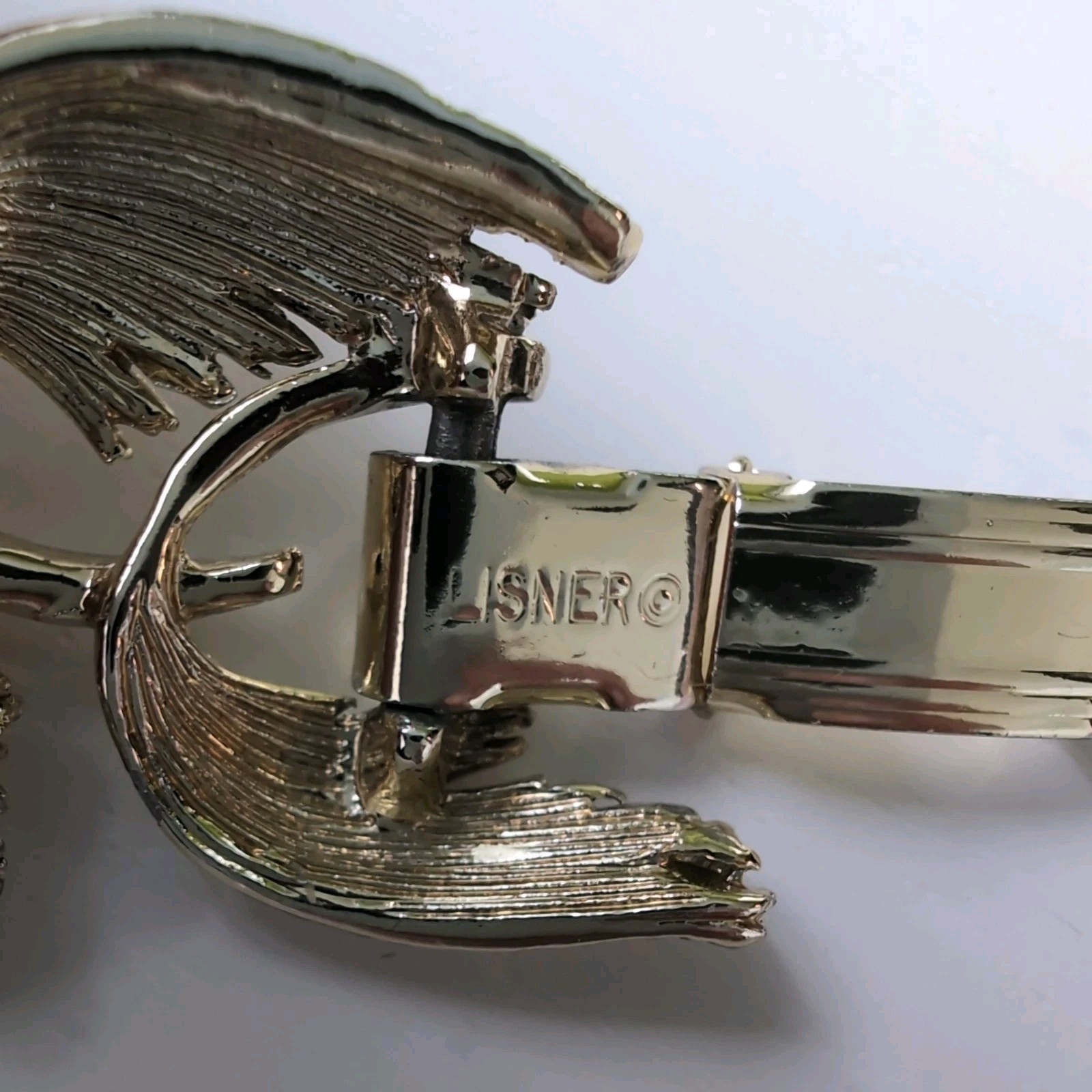 VTG MCM Lisner Gold-tone Bracelet Link Leaf Nature Botanical Retro Fashion 6.5″