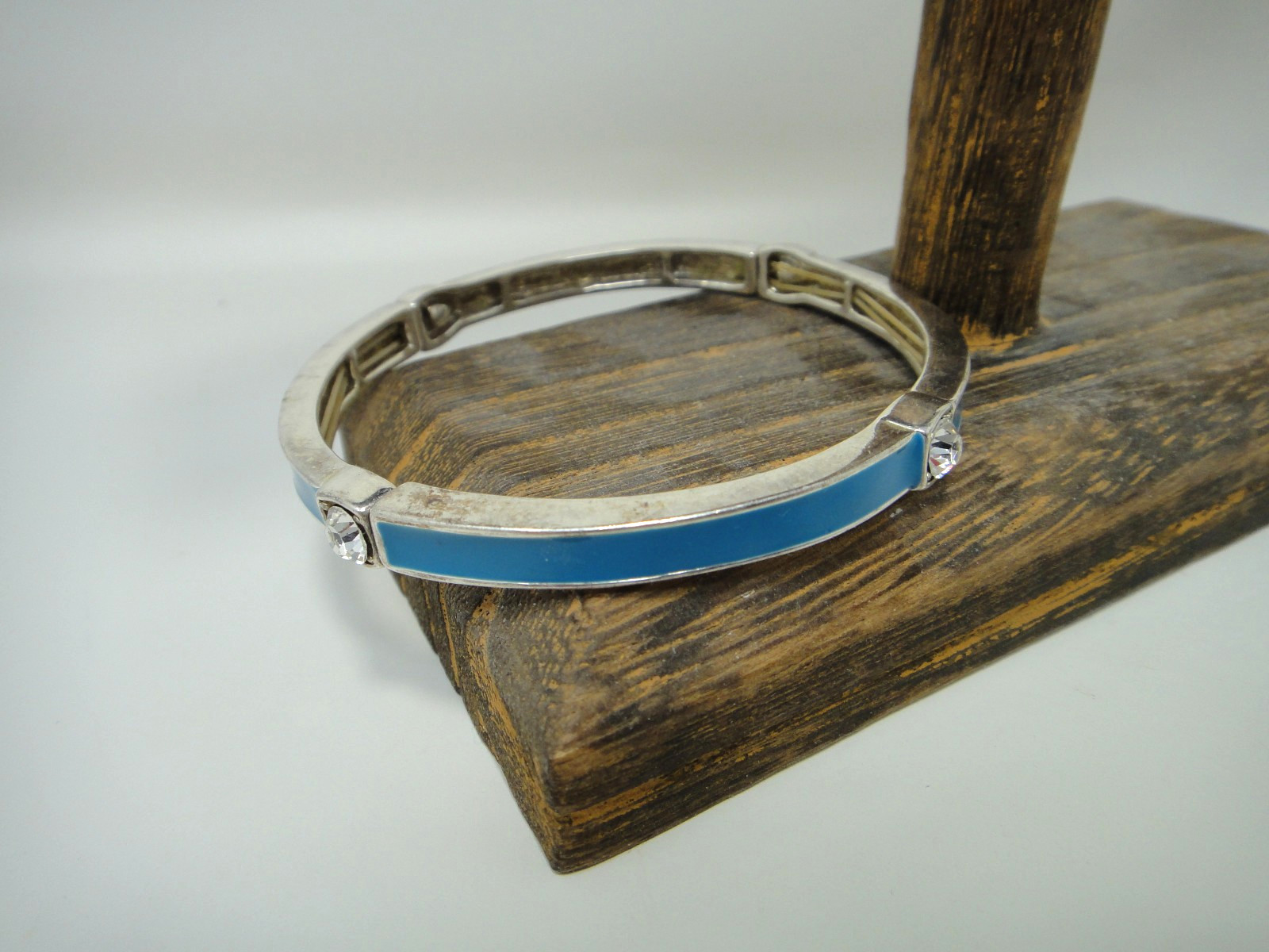 Premier Designs Bracelet Turquoise – Blue CZ Rhinestone Enamel Stretch