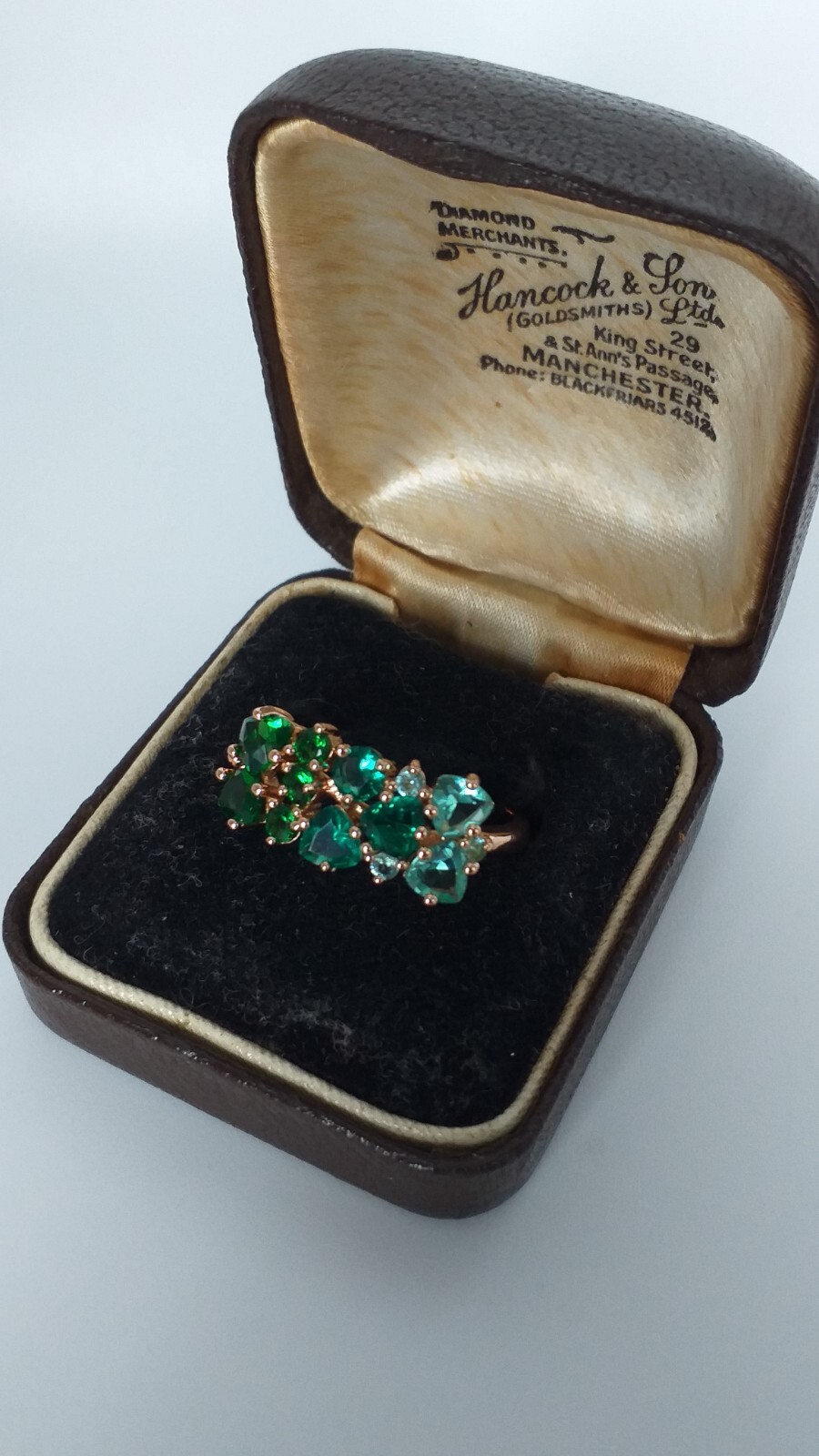 Vintage 1990s 14 Ct Rolled Gold Emerald Ring Size UK O.5 US 7 1/4 – Hallmarked.