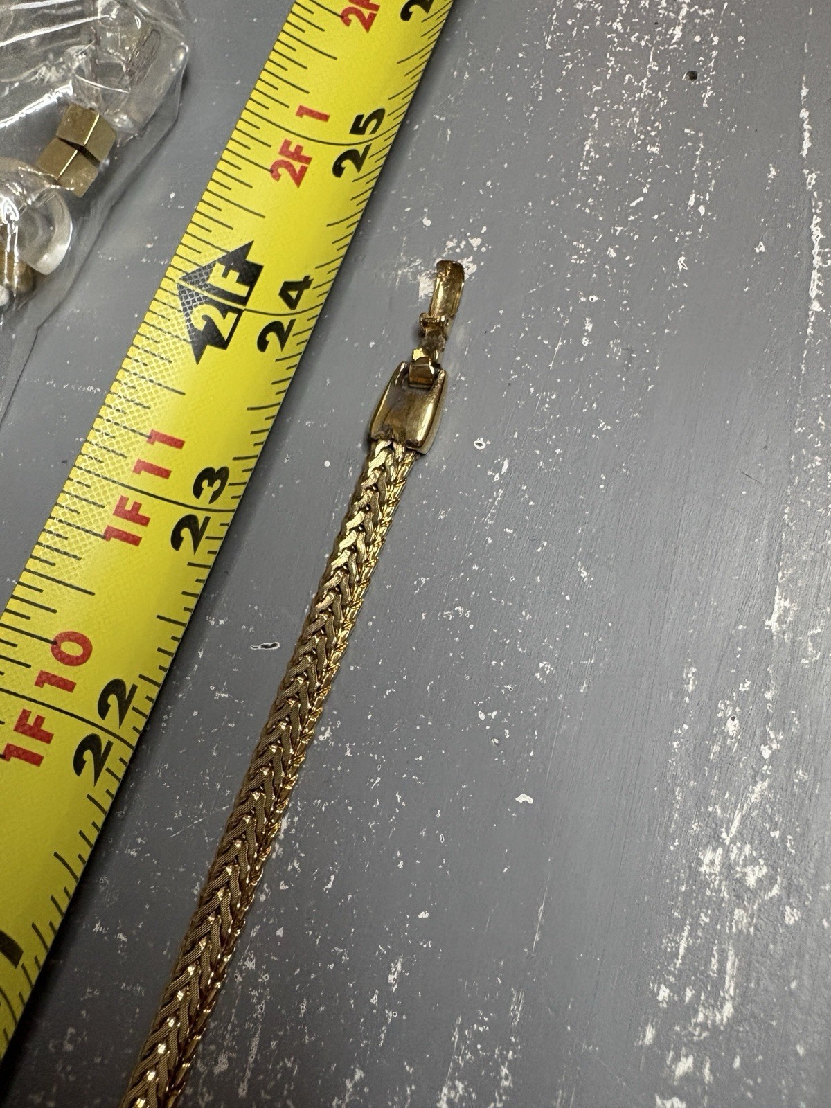 Vintage Napier Gold Tone Herringbone Chain Necklace 24” Wide 1cm