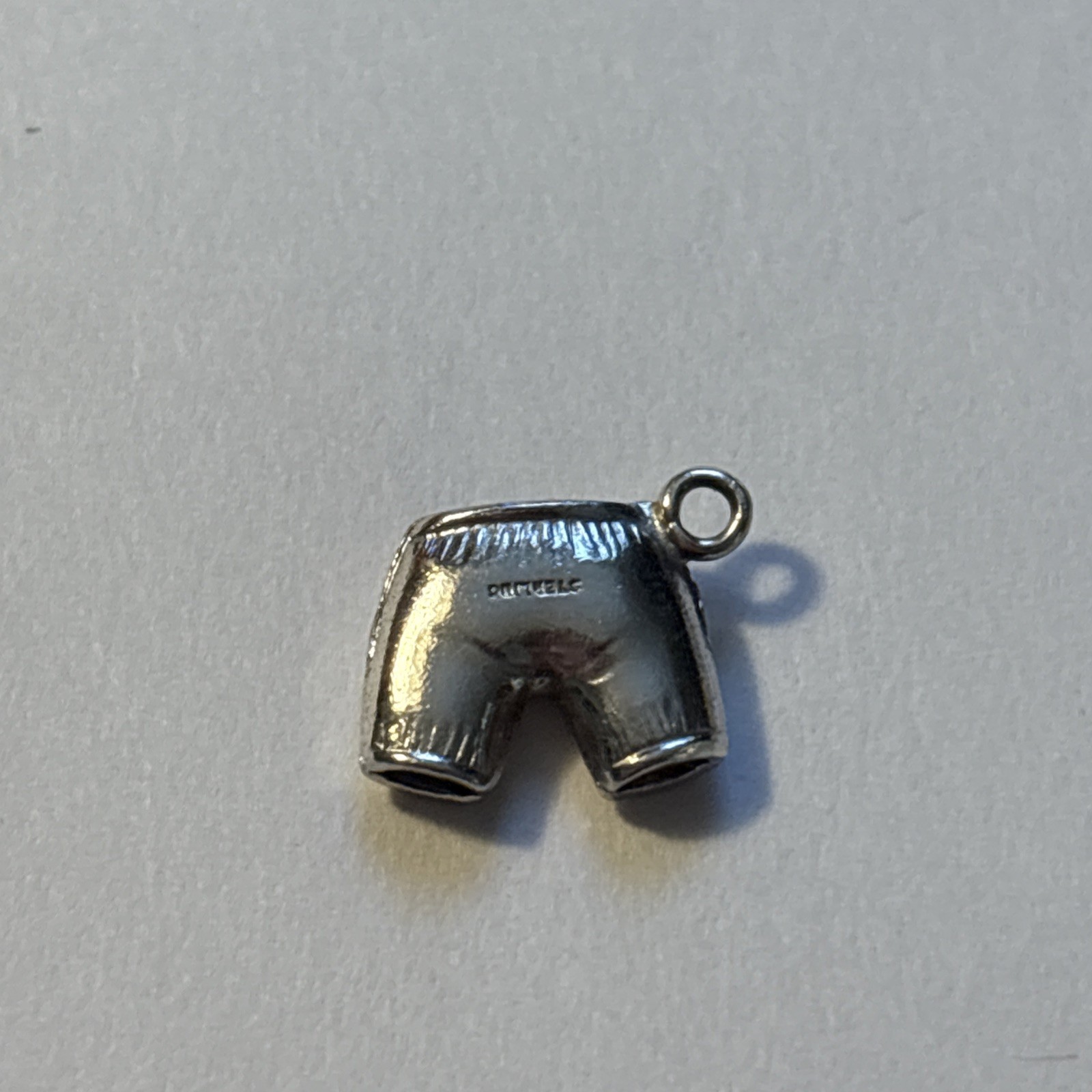 Vintage Sterling Silver Swim Trunks 3D Charm Beach Vacation Figural 0.78g