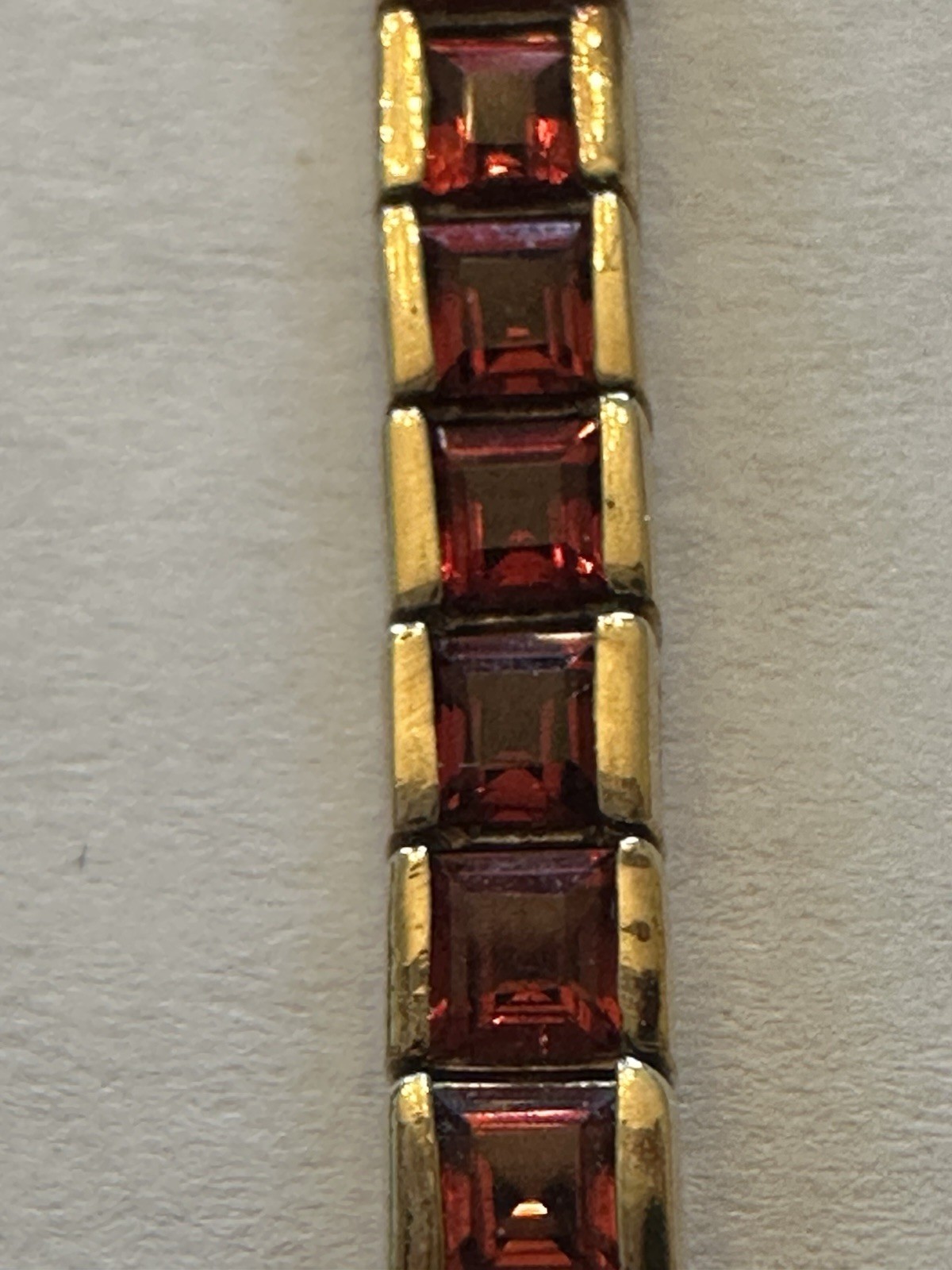 VTG Rainbow Tennis Bracelet Gold Toned Sterling 925/7.25” Long Multi-Colored