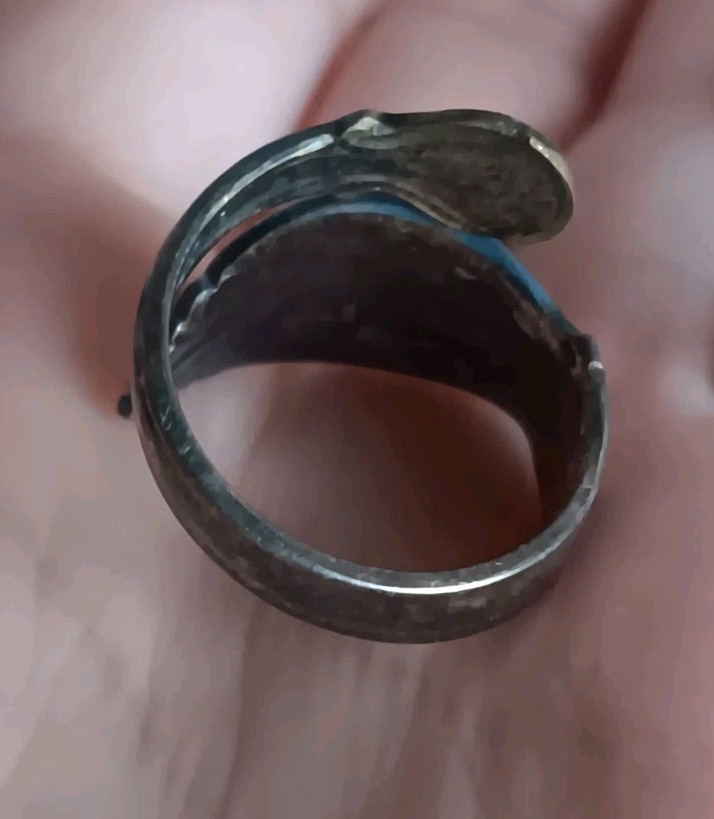 Vintage *Damaged* Rogers Silverplate Upcycled Spoon Ring Size 6