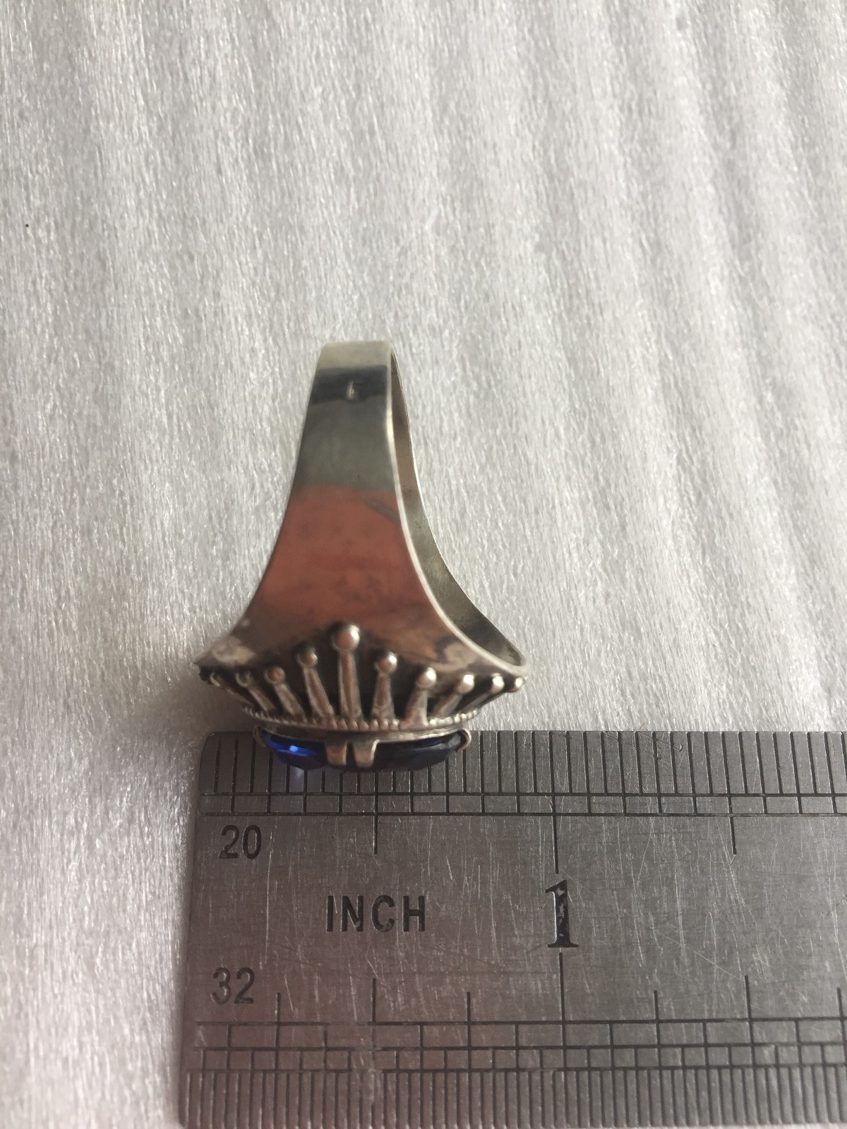 Rings Russian Soviet Silver 875 star Topaz (laborat glass) Kostroma vintage USSR