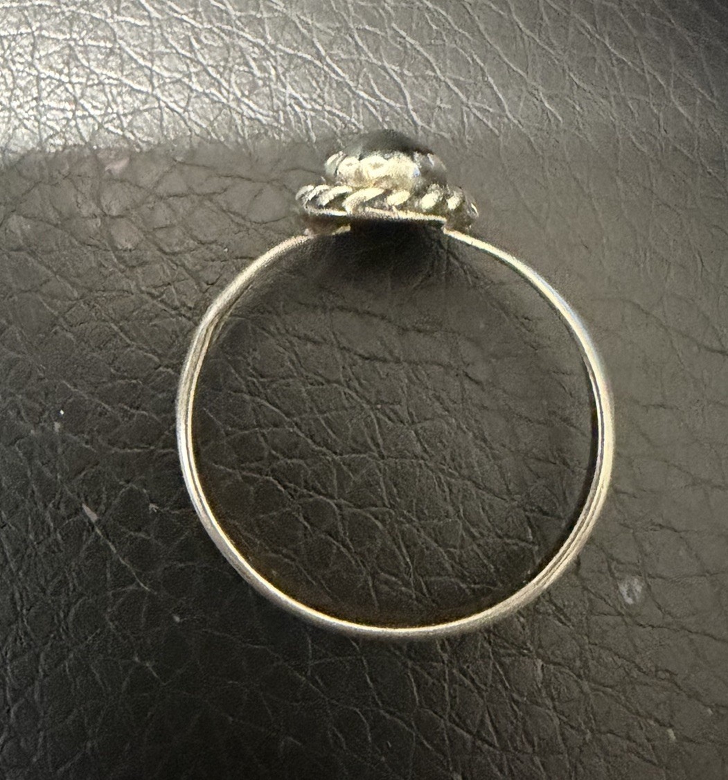 VINTAGE SOUTHWESTERN STYLE OVAL HEMATITE SPLIT SHAFT RING SIZE 8.75