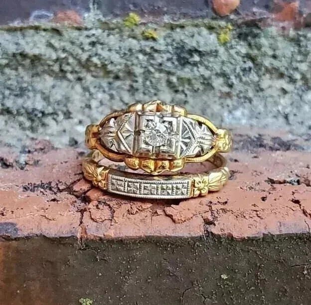 1.2Ct Art Deco Style Lab-Created Diamond Engagement 14K Yellow Gold Finish Ring