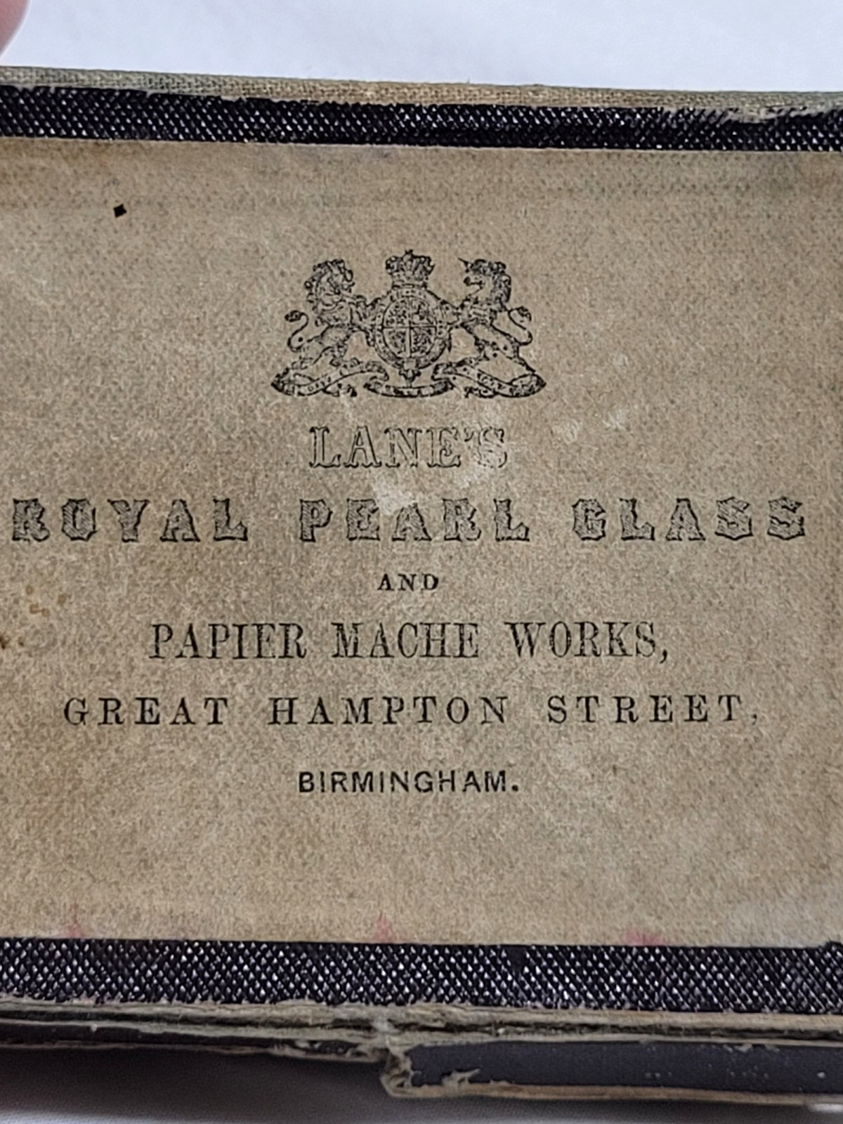 Antique Lane’s Royal Pearl Glass Landscape Brooch Gifted May 1881 Original Box