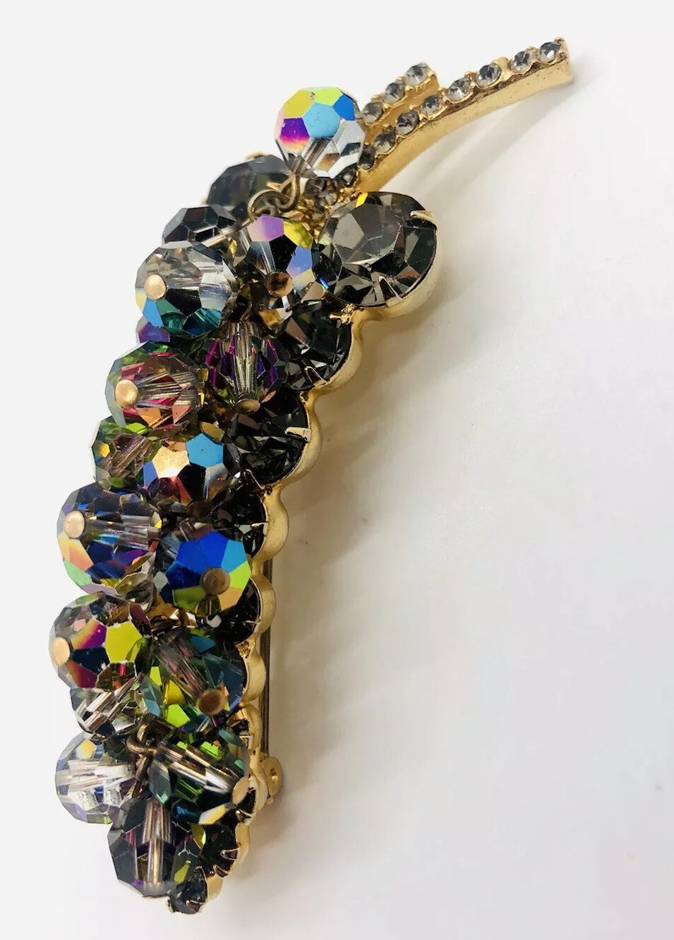 JULIANA Delizza & Elster AB Smokey Topaz Cha Cha Brooch Vintage Jewelry