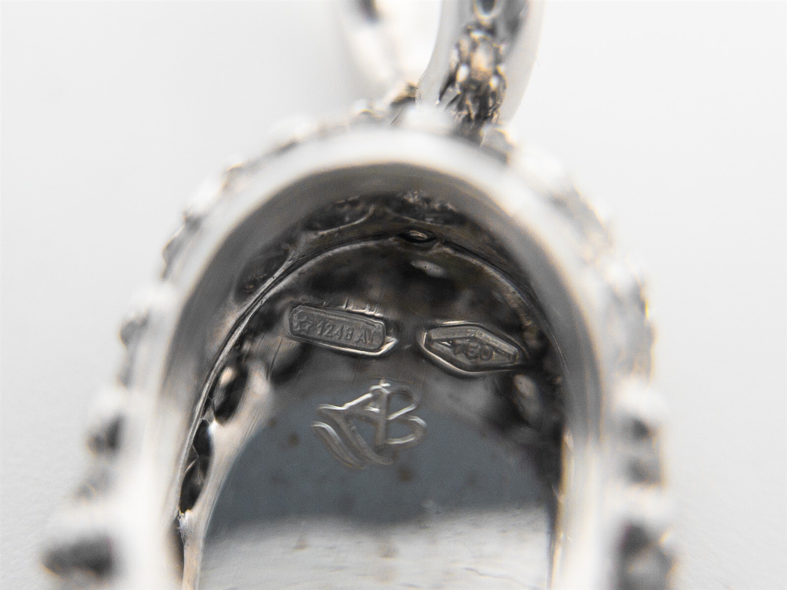 $3950 1ct VS F & Champagne Diamond AARON BASHA BABY SHOE 18k White Gold CHARM
