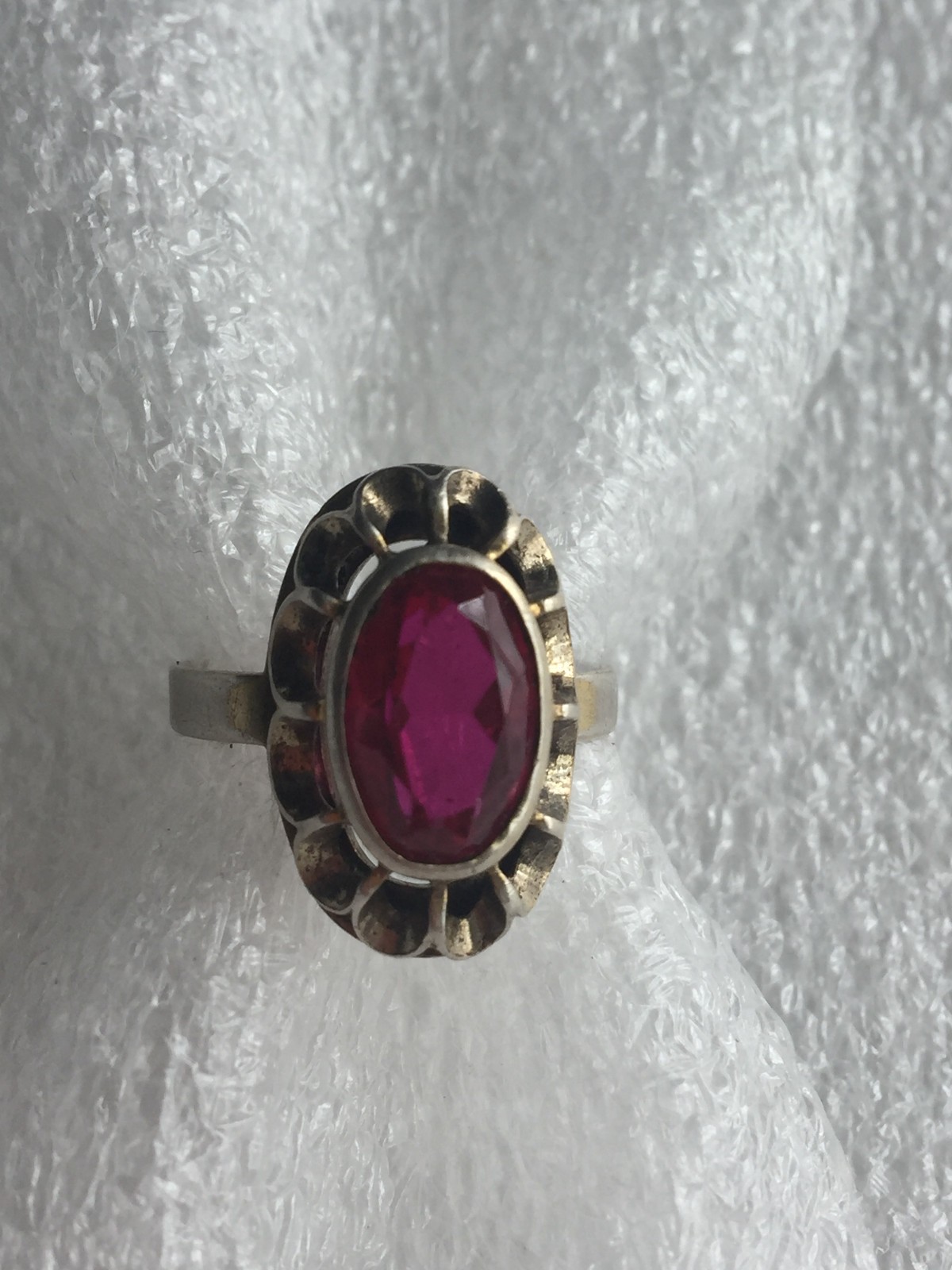 Tourmaline Rings silver 875 Russian Soviet Silver vintage USSR