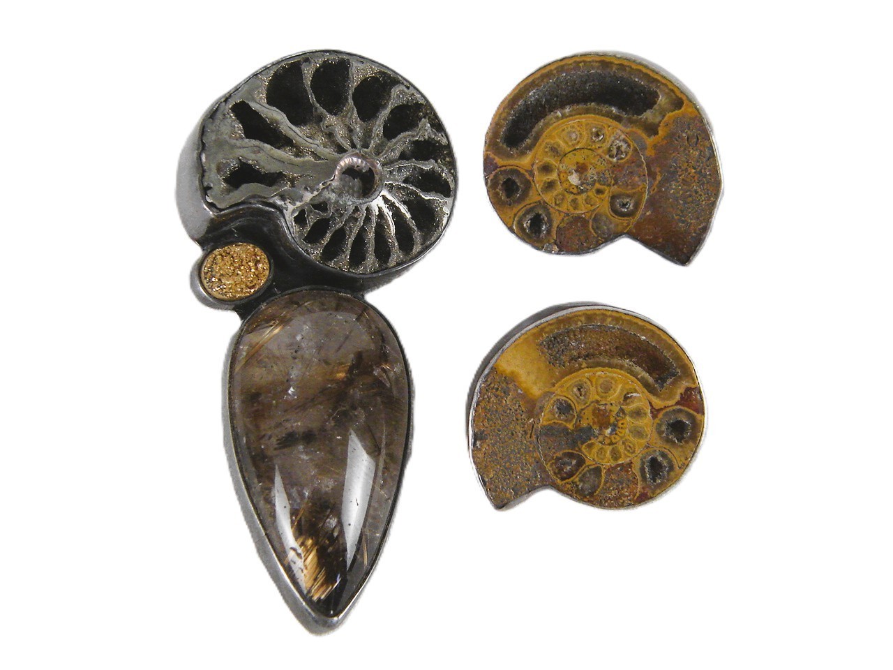 Vintage Amy Kahn Russell Sterling Silver Brooch Pin And Clip On Earring Set