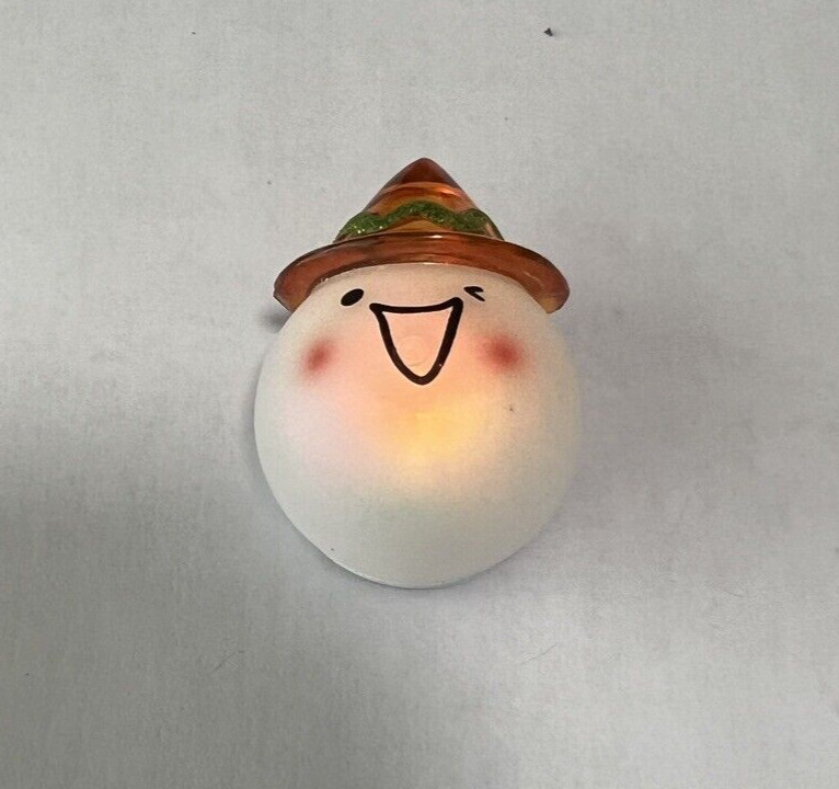 Color Change Lights Snowman Head Pin Brooch Approximately 2 “