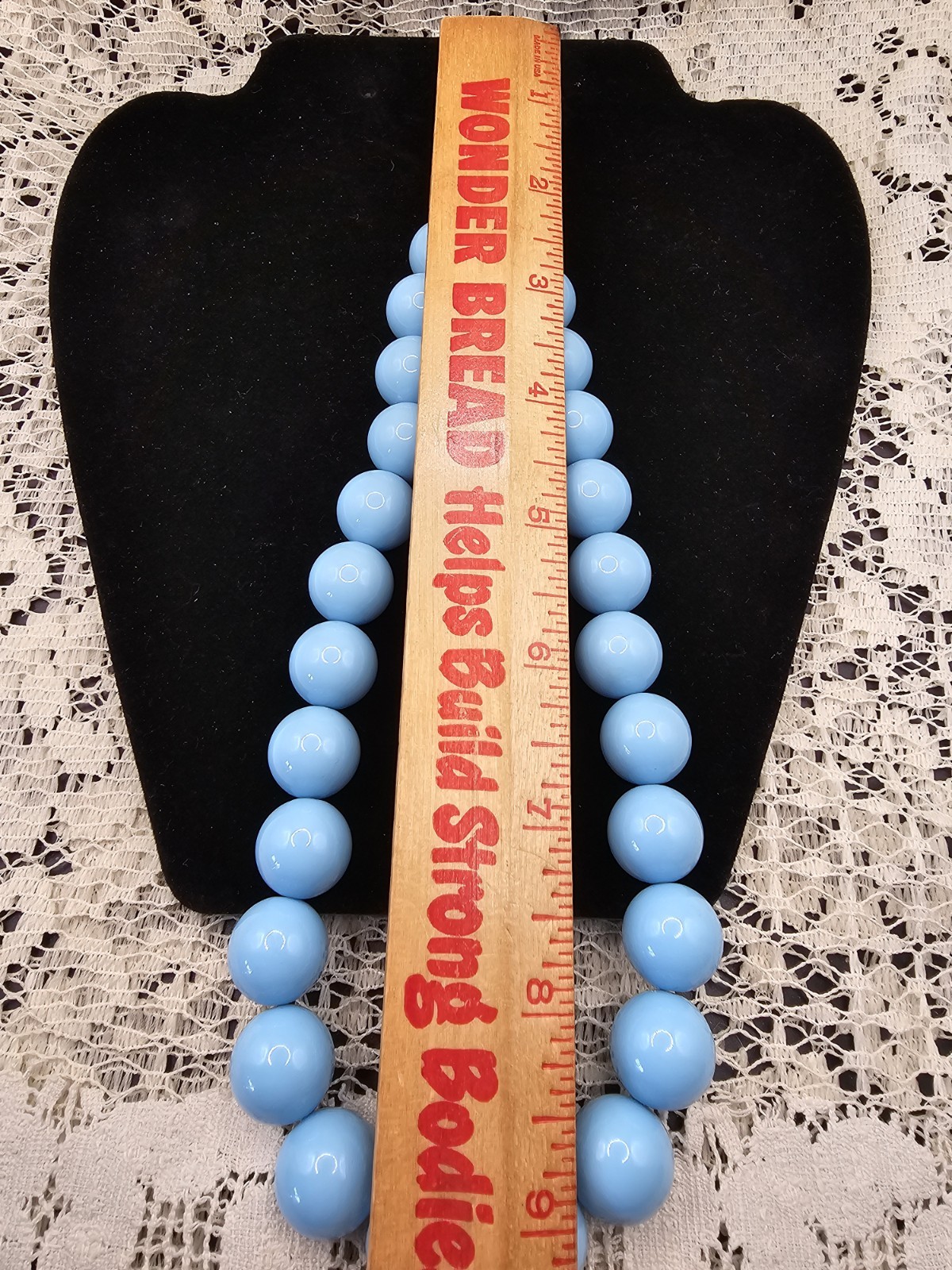 Vintage MCM Mod Chunky Lucite Plastic Bead Necklaces Orange – Blue Statement – 2