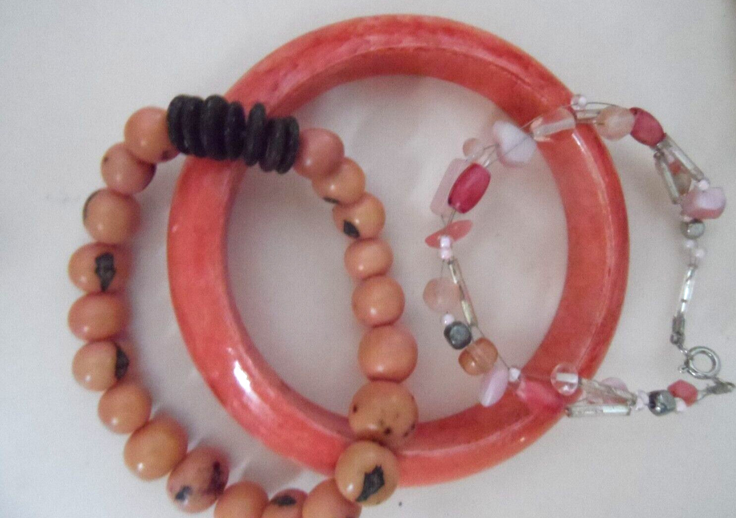 Vintage Bracelets – 3 MULTI-COLOR – DANGLE, STRETCH, BEADED