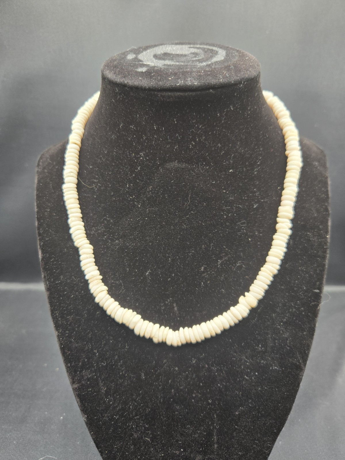 Vtg Hawaiian Small Puka Shell Bead 16″ Necklace Surfer Seashell Necklace
