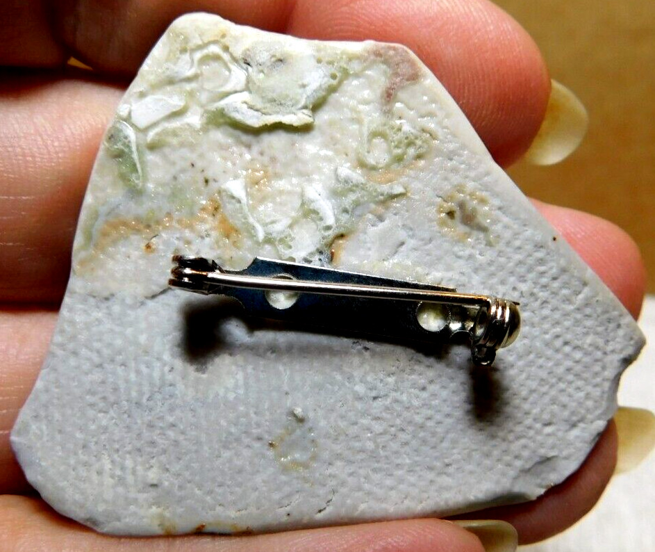 Unbranded~Handmade Sculpture Broach Made Out Of Some Kind Of Stone One-Of-A-Kind