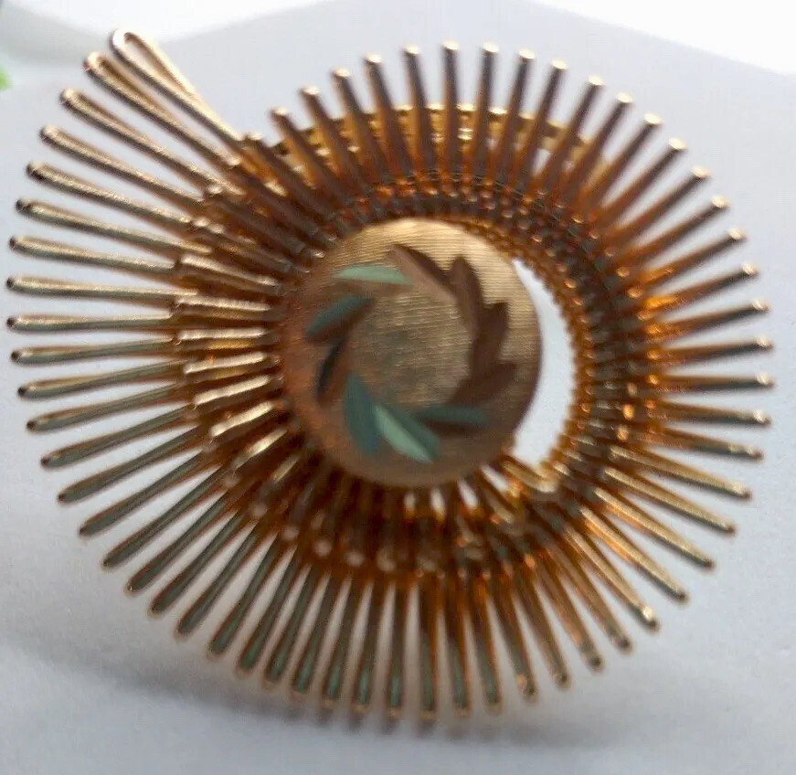 Vintage Gold Toned Western Germany Modernist Scarf Clip Designer Style Gift Lot