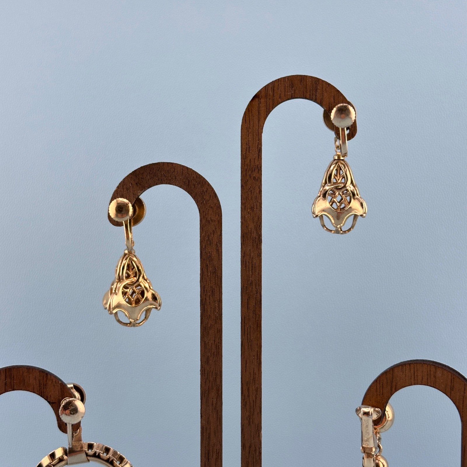 Vintage Earrings Lot Dangle Statement Balls Drop Hoop Etruscan Some Signed