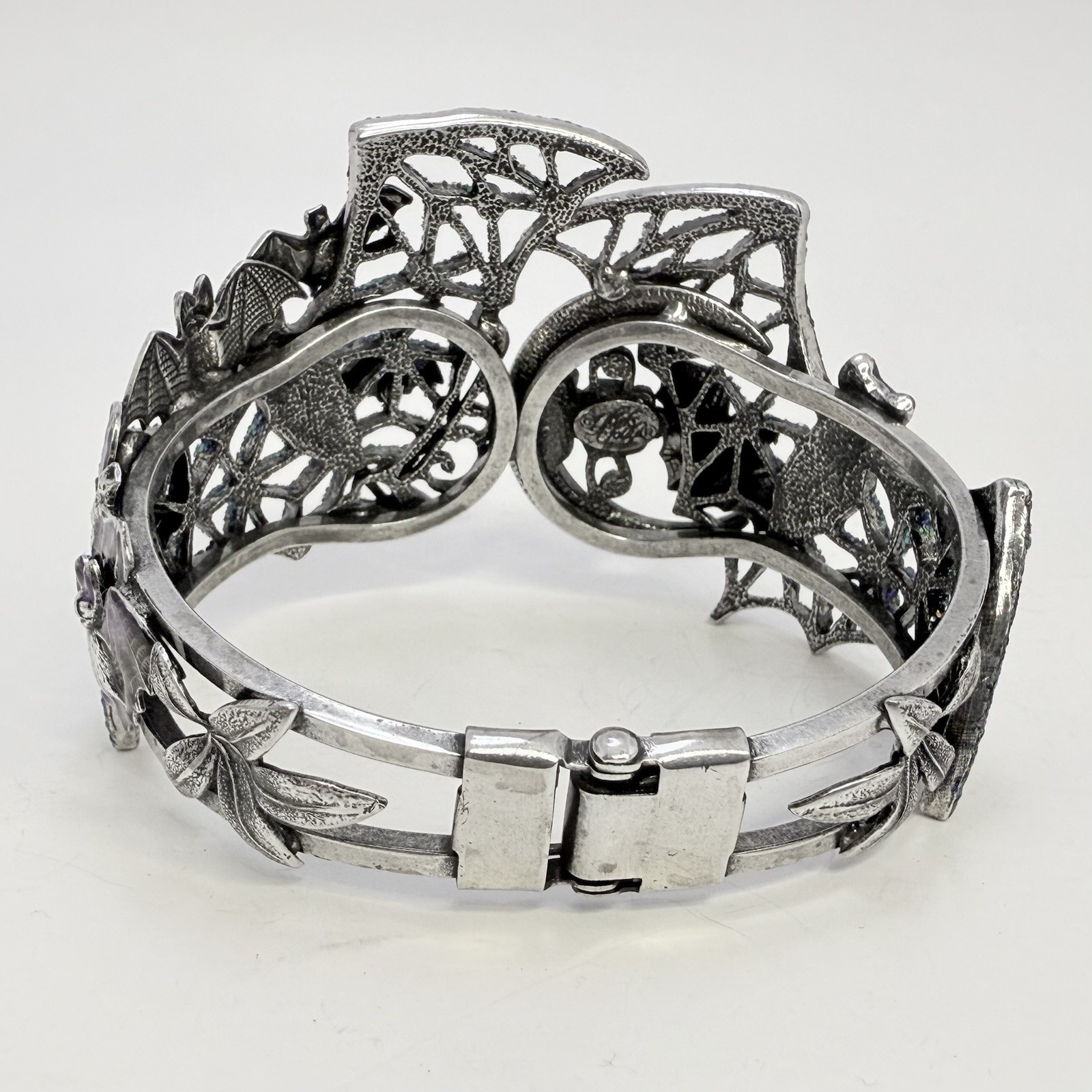 Vintage Fantasy Kirk’s Folly Whimsical Gothic Bat Clamper Bracelet