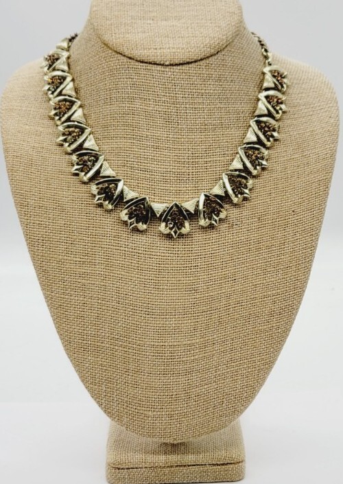 Vintage Necklace Star Aurora Borealis Crystal Runway Signed Statement 17.5 in