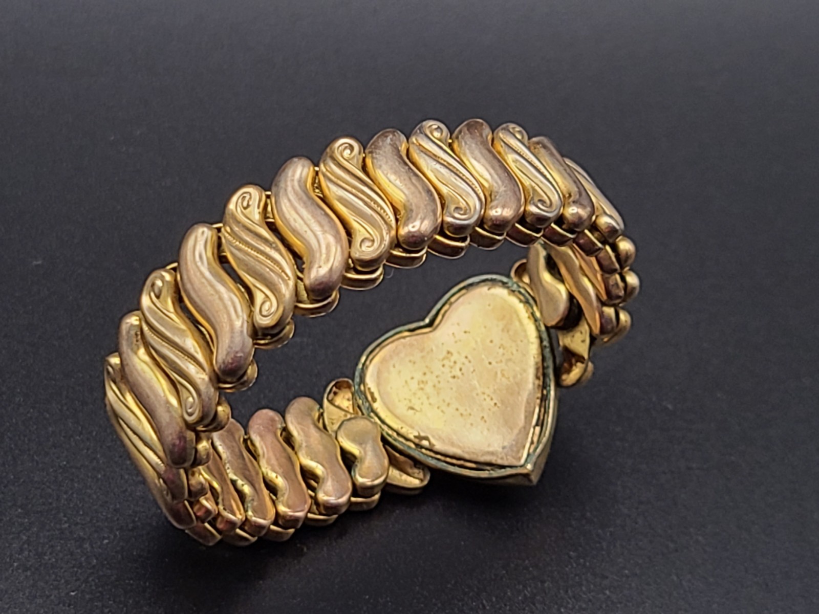 Vintage 1940s WWII Speidel Phoenix Gold-Filled Sweetheart Expansion Bracelet…
