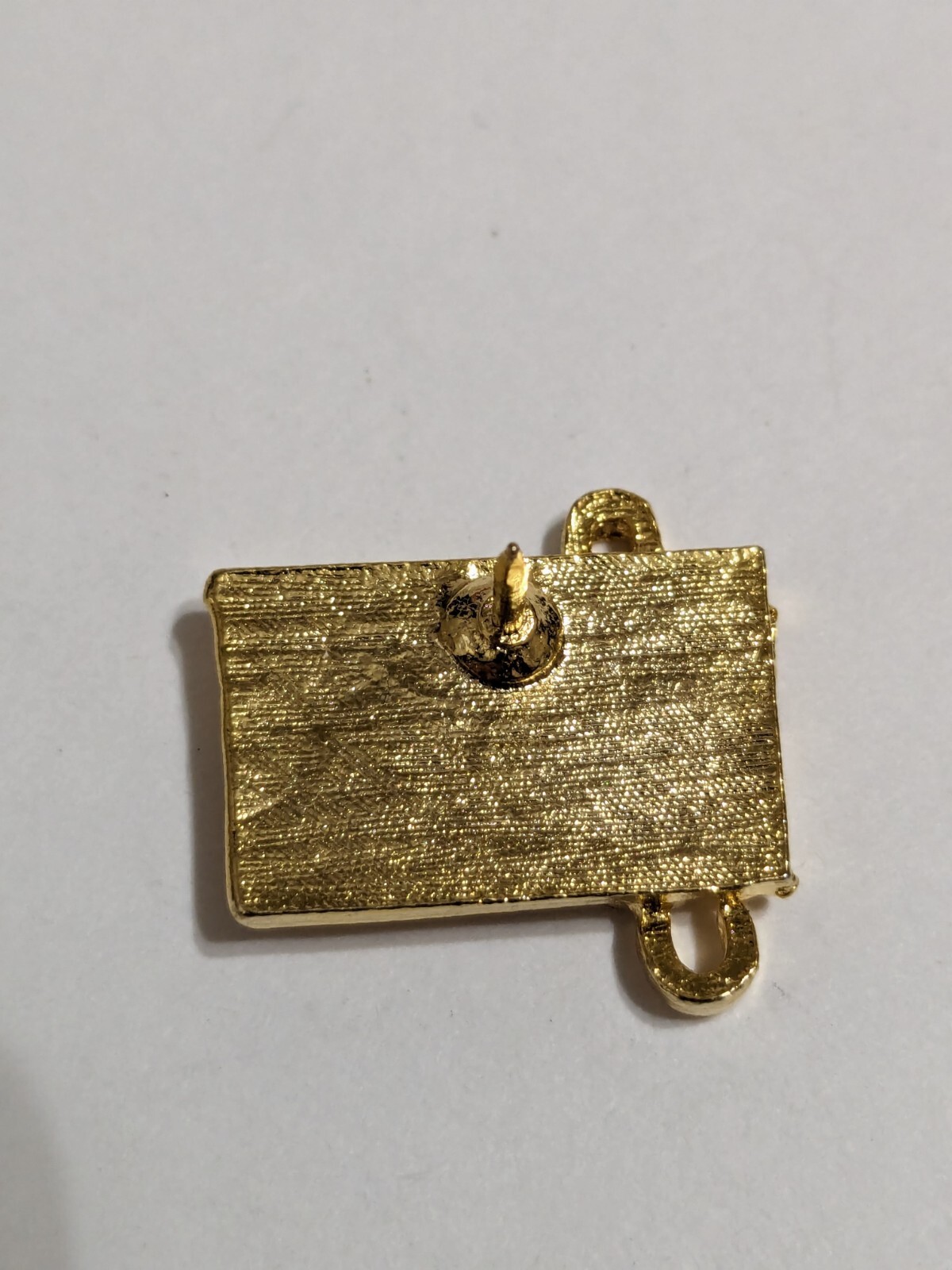 Gold Tone Musical Notes Brooch/Pin With Faux Pearls. 3/4″.