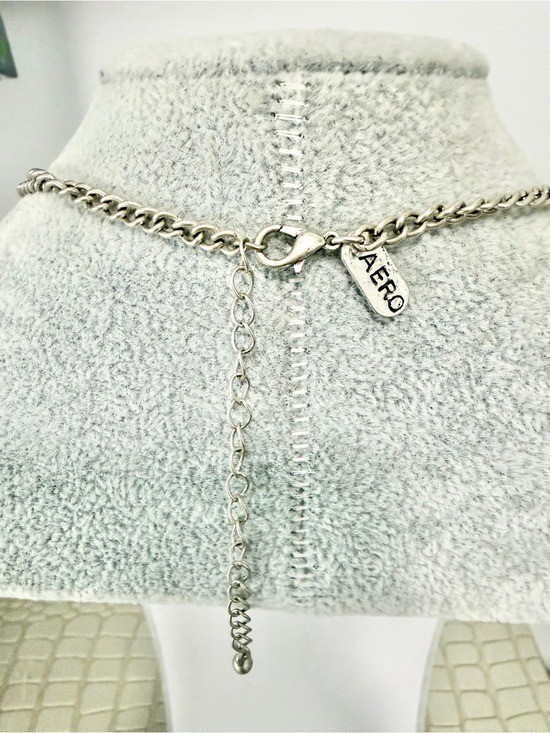 Vintage AERO 1987 Silvertone Articulated Rhinestone Owl Pendant Necklace Y3K
