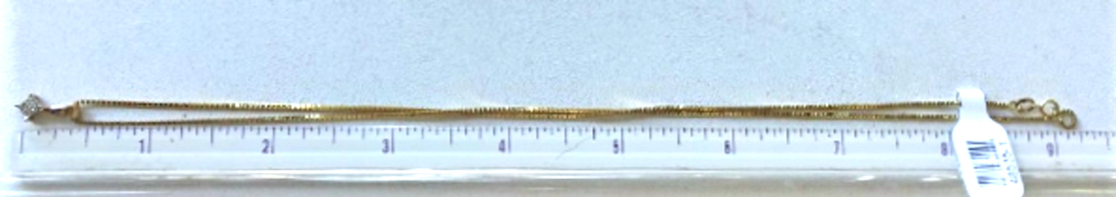 Vintage 10K Yellow Gold 1.2 Ct Square Cut 4-Diamond Pendant Necklace Lot 18″ NWT
