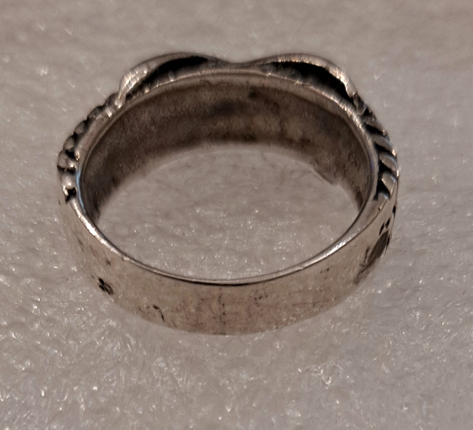 Vintage Sterling Silver Twisted Braided Design Band Rings Signed Designer