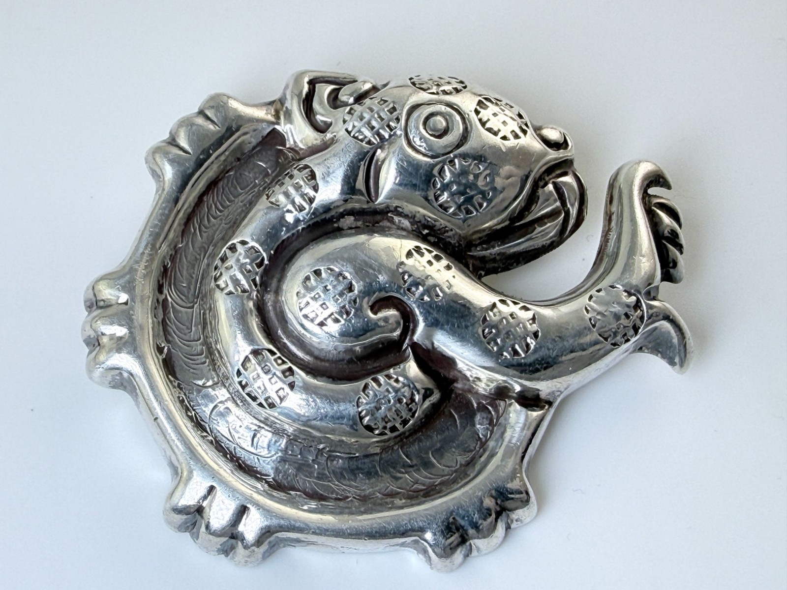 Vintage William Spratling 980 Silver Jaguar Brooch Pin 20g 2 Inch Wide TR-24