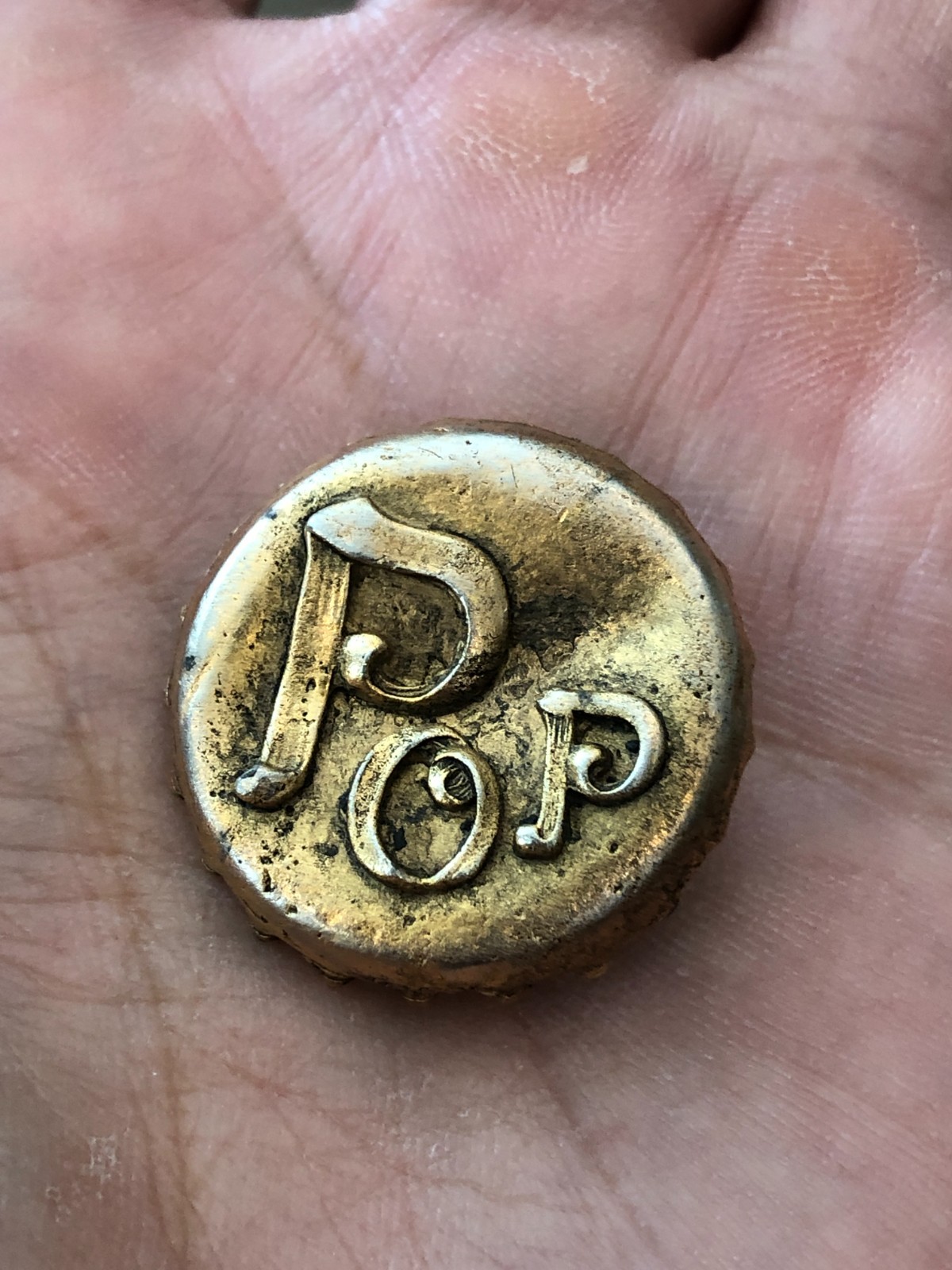 RARE Vintage Pop Bottlecap Pre Les Bernard-Lester JOY Brand Pin Brooch