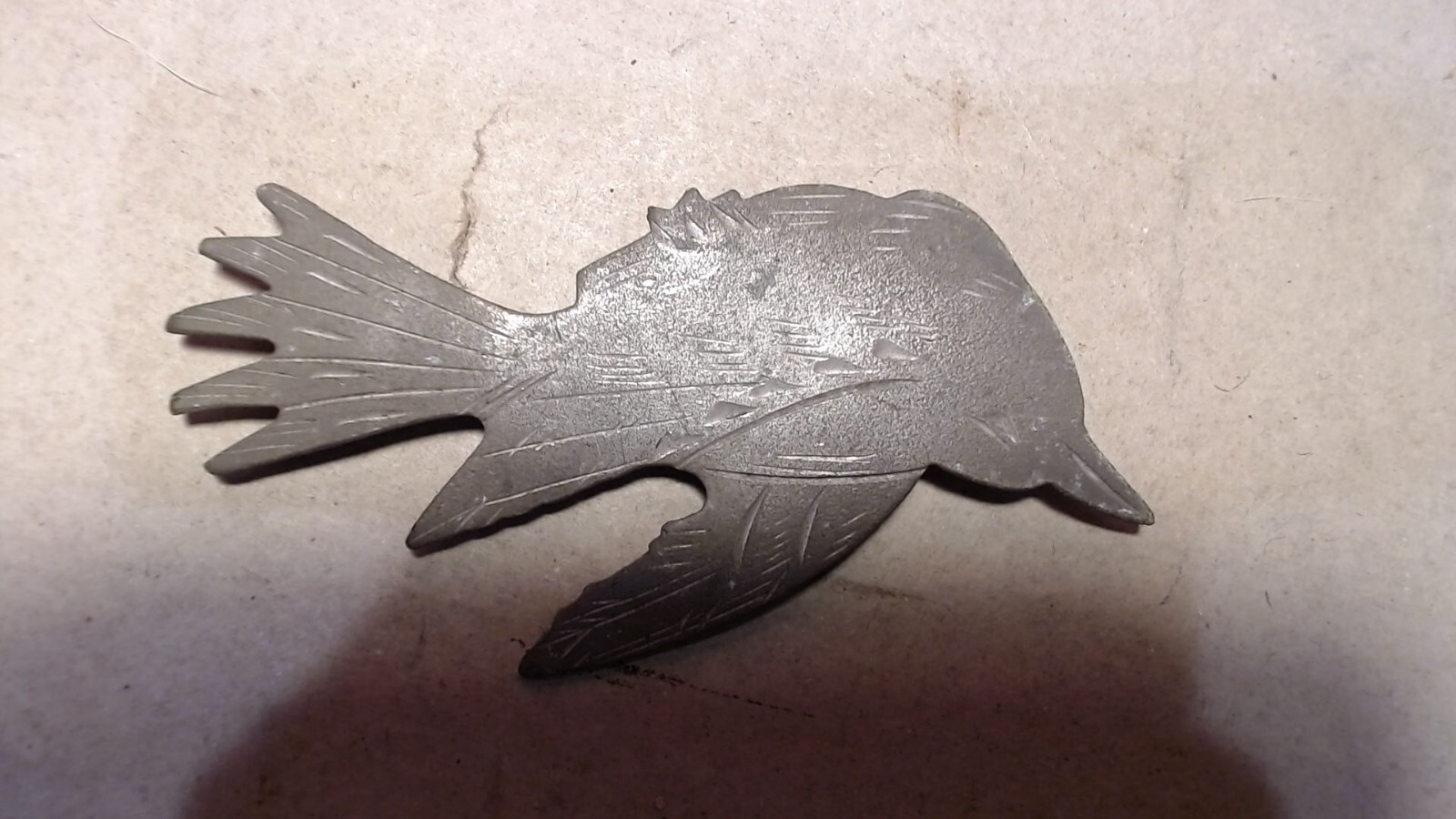 Vintage Metal Brooch Dolphin Unbranded Unknown Country