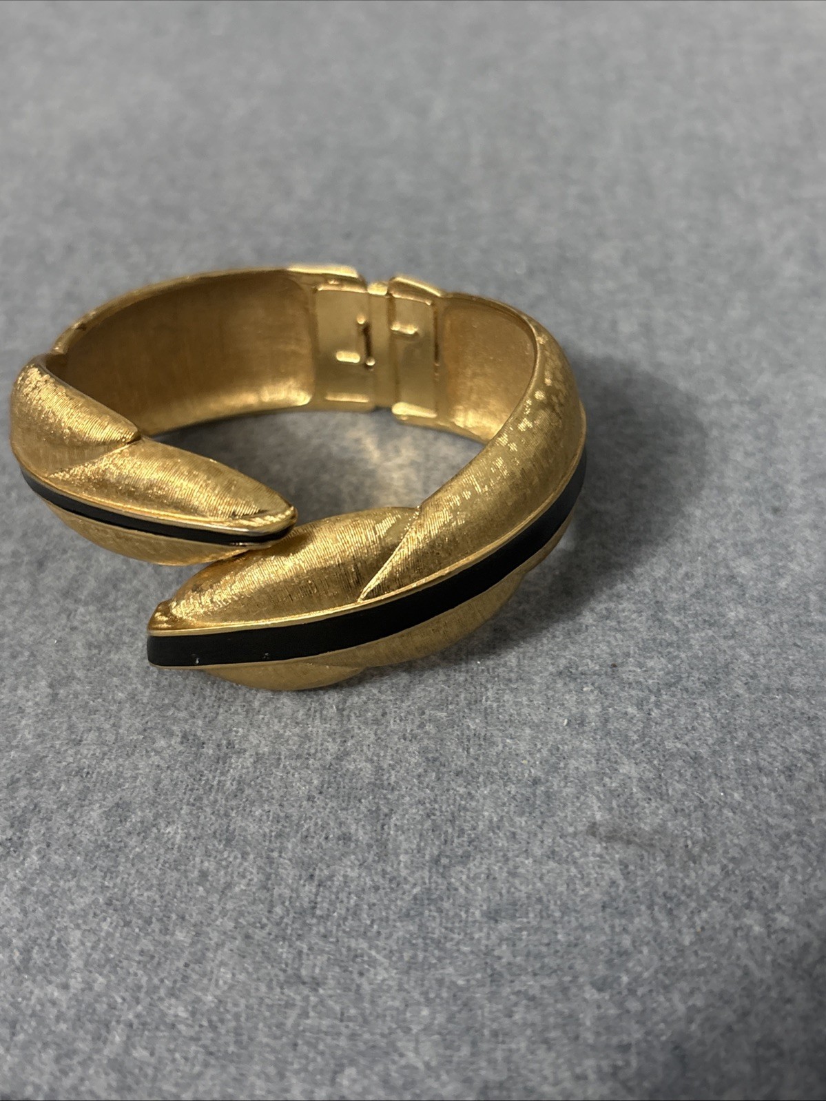 Vintage Monet Gold Tone Bracelet Bangle Lot Of 3 Clamper Bar Link Safety Chain