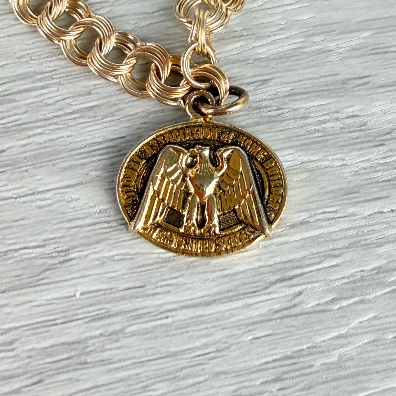 Vintage Krementz Gold Filled Plated or Overlay Starter Charm Bracelet w/ Charm
