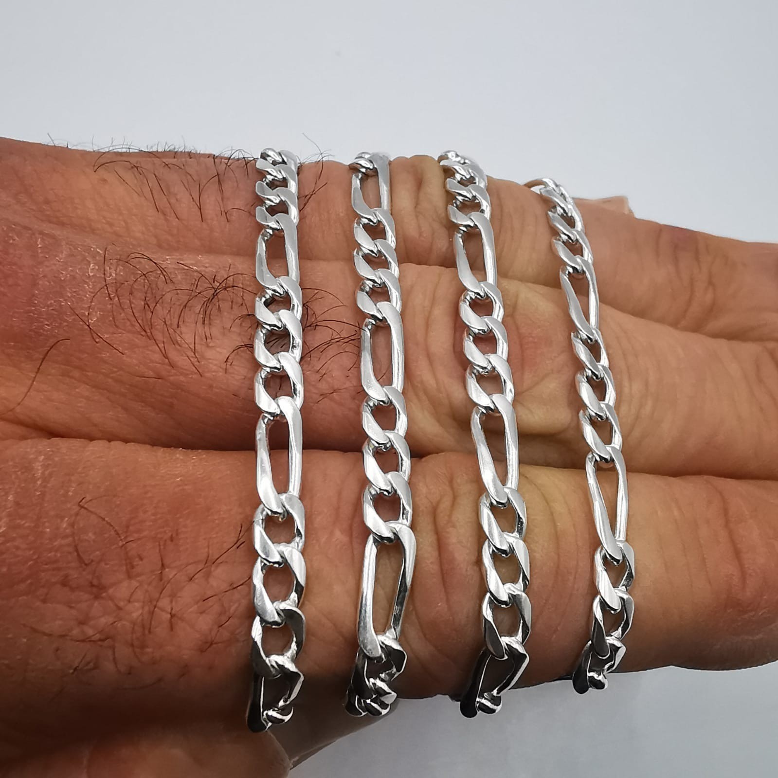 Vintage 925 Sterling Silver Signed Jewelry Chain 22.25in (56.5cm) 0.74oz