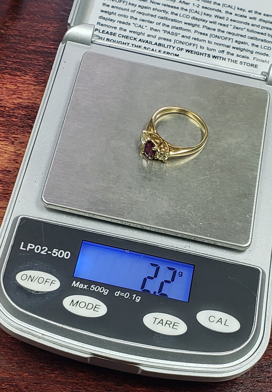 Estate 0.35CT(Est.) Ruby 0.32CT(Est.) Diamond mini Engagement Ring 14K size-5