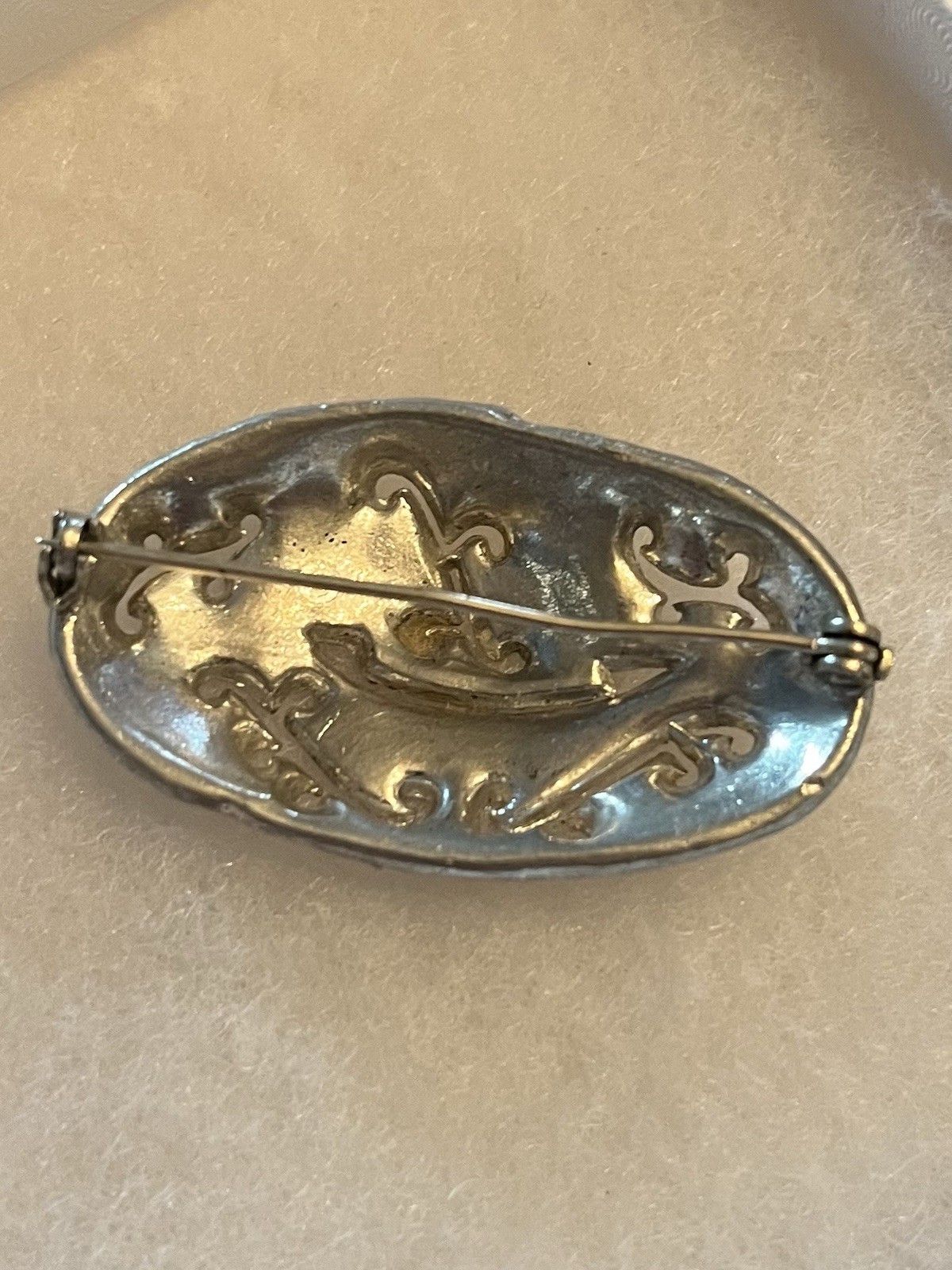 Vintage Jewelry Art Deco Rhinestone Scarf Pin- Brooch Circa 1920s