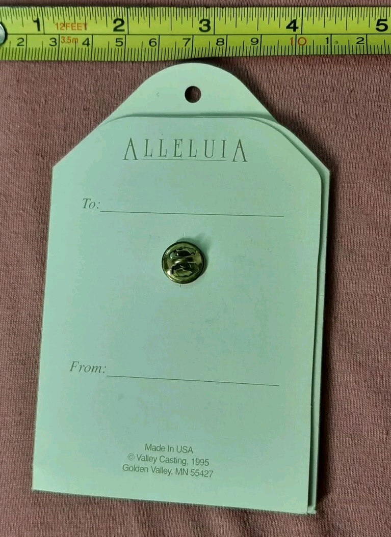 Vintage 1995 Valley Casting Alleluia Gold Tone Dove Jacket Lapel Pin Psalms 9:11