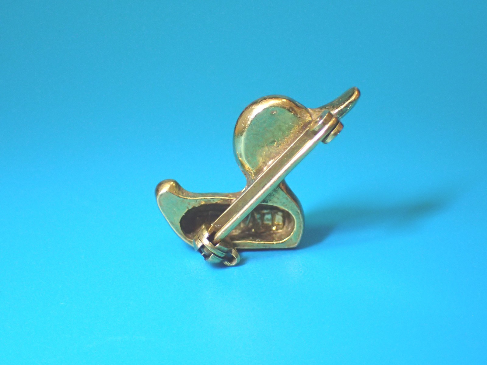 Vintage Robert Zentall Gold Tone Duck Brooch / Pin
