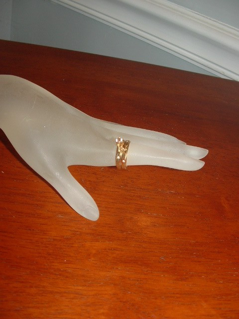 NEW Vintage 14K Dura-Klad Gold Electroplate 2 PC. wedding set SIZE 5.5