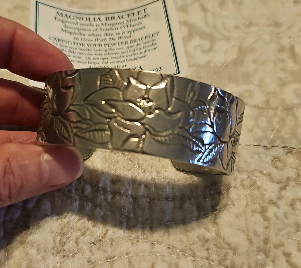 Salisbury Martin Miazza Exclusive Heavy Pewter Magnolia Bracelet Gone With Wind