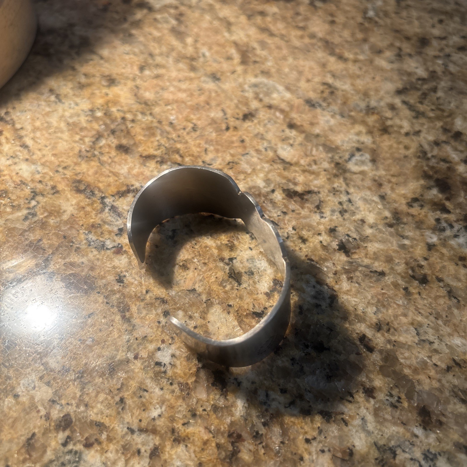 Vtg WW2 WWII 1940s Trench Art Aluminum Sweetheart Cuff Bracelet “Annie” Pacific